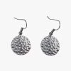 Flo Gives Back 15% To Women In Need Get The Look Small Hammered Circle Rhodium Earring