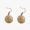 Flo Gives Back 15% To Women In Need Small Hammered Circle Gold Earring