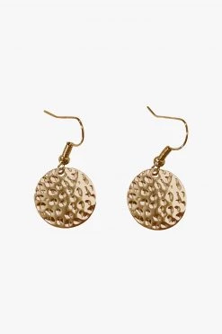 Flo Gives Back 15% To Women In Need Small Hammered Circle Gold Earring