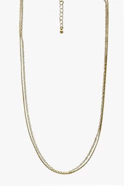 Flo Gives Back 15% To Women In Need Double Chain Necklace Gold