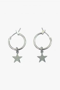 Flo Gives Back Star Sleeper Earrings Rhodium
