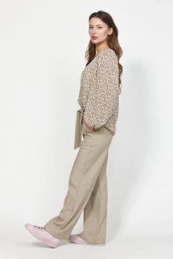 Leo + Be Breathtaking Camel Print Top New In