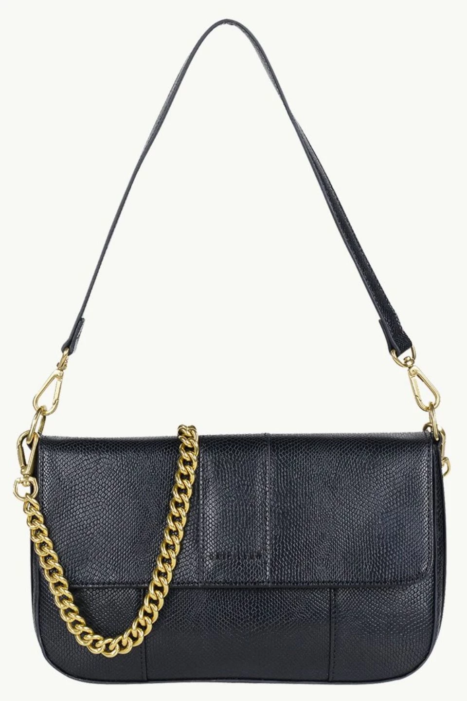 Brie Leon Isabel Black Snake Bag With Chain Bags & Wallets