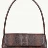 Brie Leon The Camille Dark Brown Snake Bag