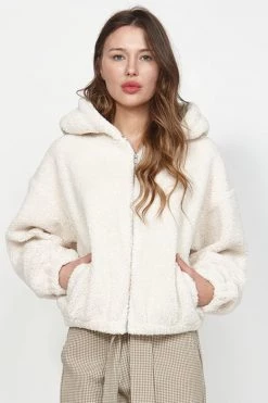 Leo + Be Bustle Teddy Vanilla Hoodie