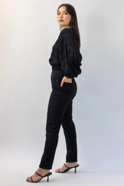 Among The Brave Rio Black Relaxed Straight Leg Jean