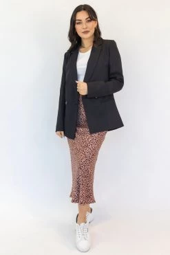 Ivy + Jack Mason Black Texture Boyfriend Blazer New In