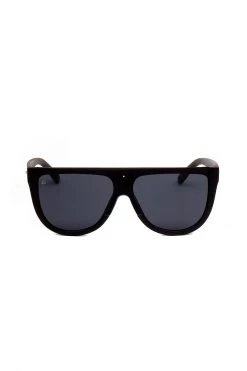 Prive Revaux The Coco Flat Top Rounded Black With Black Lens Sunglasses Eyewear
