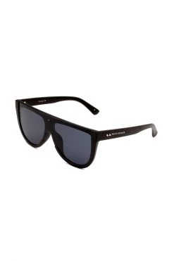 Prive Revaux The Coco Flat Top Rounded Black With Black Lens Sunglasses Eyewear