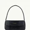 Brie Leon Bags & Wallets Camille Black Croc Recycled PU Shoulder Bag