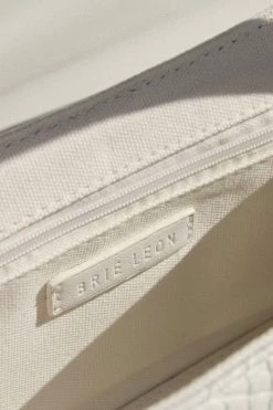 Brie Leon Camille White Croc Recycled PU Shoulder Bag Bags & Wallets