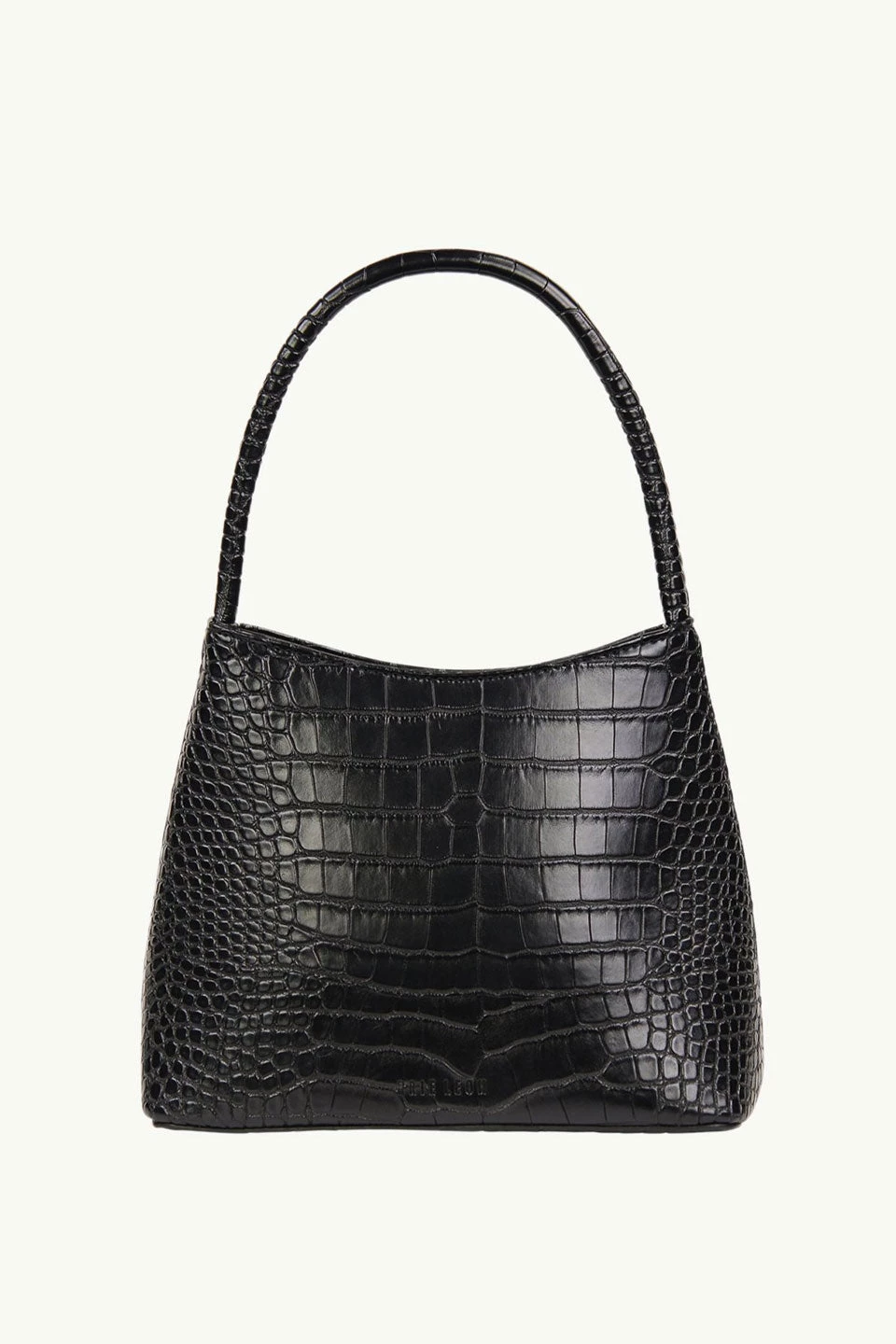Brie Leon Bags & Wallets Chloe Matte Black Croc Recycled PU Top Handle Bag