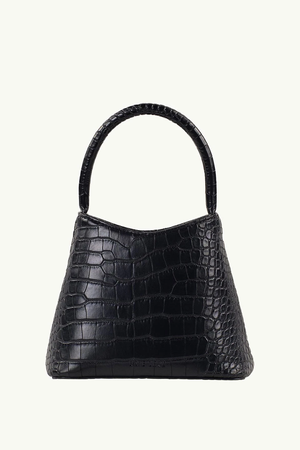 Brie Leon Mini Chloe Black Matte Croc Bag