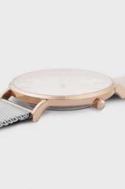 Cluse Jewellery LaBoheme Silver Mesh Strap With Rose Gold Watch
