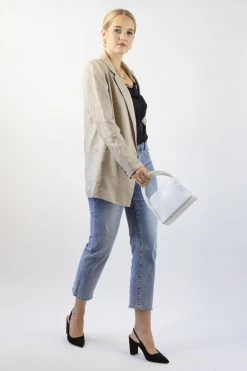 Among The Brave Carlie Straight Leg Distressed Raw Hem Faded Jean