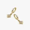 Flo Gives Back 15% To Women In Need Jewellery Celestial Gold Huggie Hoop Earrings