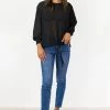 Among The Brave Stella Mid Blue Slim Leg Denim Jean