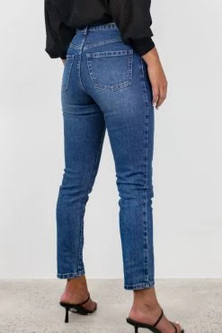 Among The Brave Stella Mid Blue Slim Leg Denim Jean