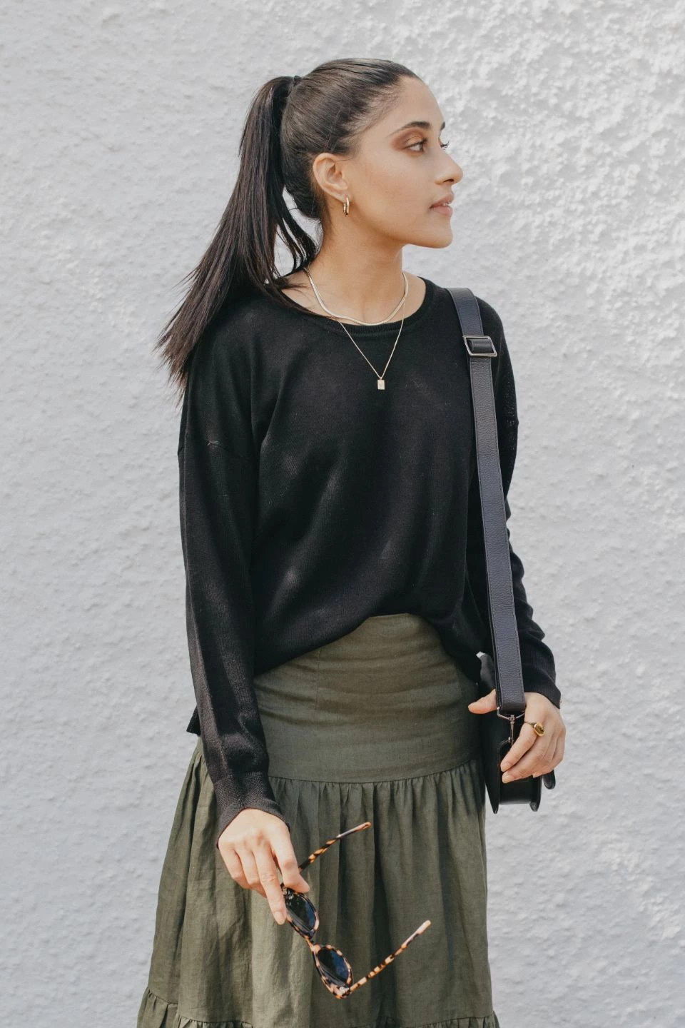 Dom Clearly Black LS Knit Sweater Knitwear