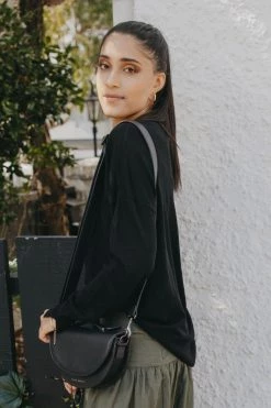 Dom Clearly Black LS Knit Sweater Knitwear