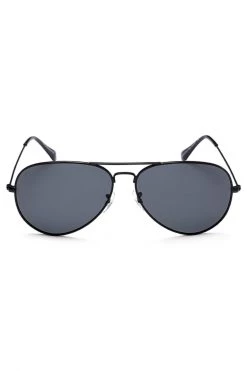 Prive Revaux Eyewear Commando Aviator Caviar Black Black Lens Sunglasses