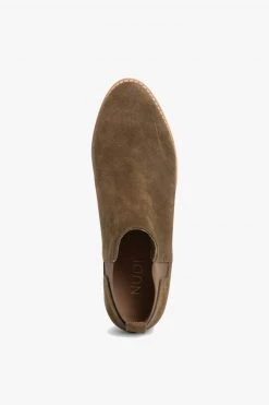 Nude Cora Khaki Suede Elasticated Ankle Boot