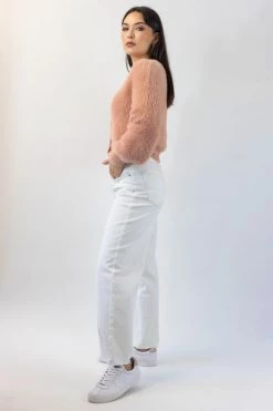 Among The Brave Tender Toffee Eyelash Yarn Blouson Sleeve Knit Cardigan Knitwear