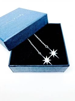 Audrey Loves Ruby Jewellery Starburst Drop Earrings