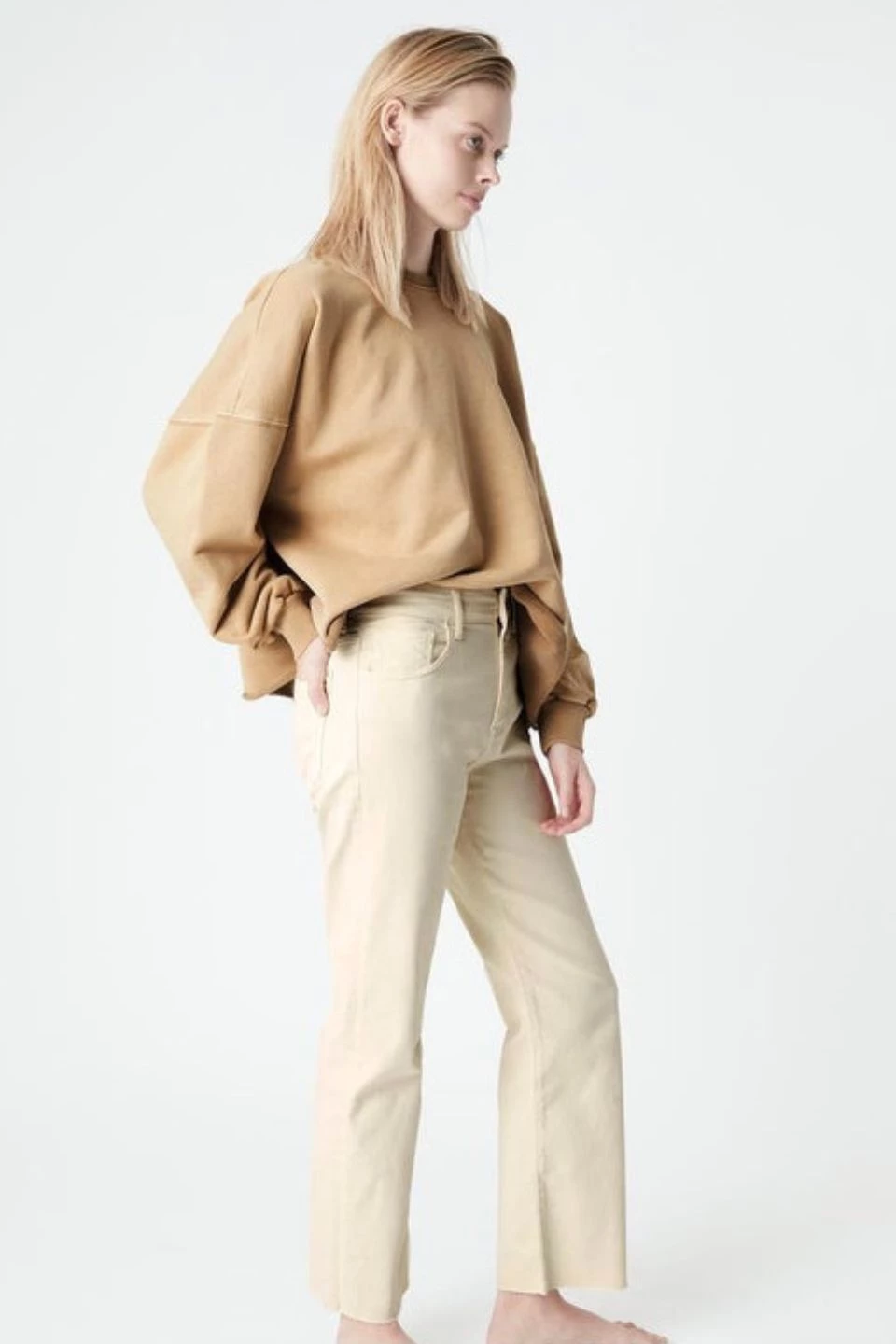 Mavi Barcelona Antique White High Wide Denim Jean New In