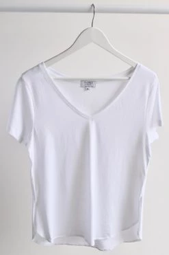 Humble + Heart Respect Relaxed White V Neck Organic Tee Tops & Tees