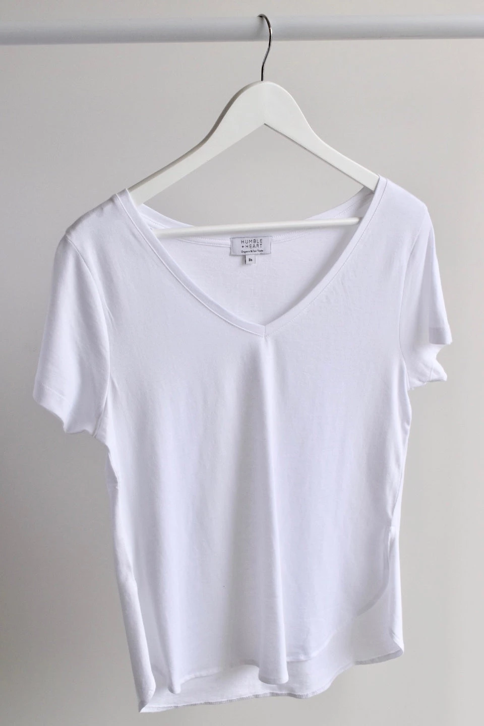Humble + Heart Respect Relaxed White V Neck Organic Tee Tops & Tees