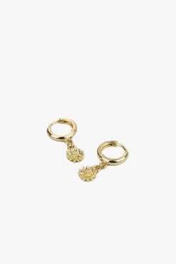 Flo Gives Back 15% To Women In Need Daisy Gold Huggie Hoop Earrings