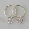 Sophie Jewellery Dotty Love Sleeper Earrings Silver