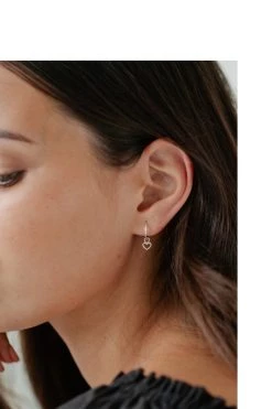 Sophie Jewellery Dotty Love Sleeper Earrings Silver