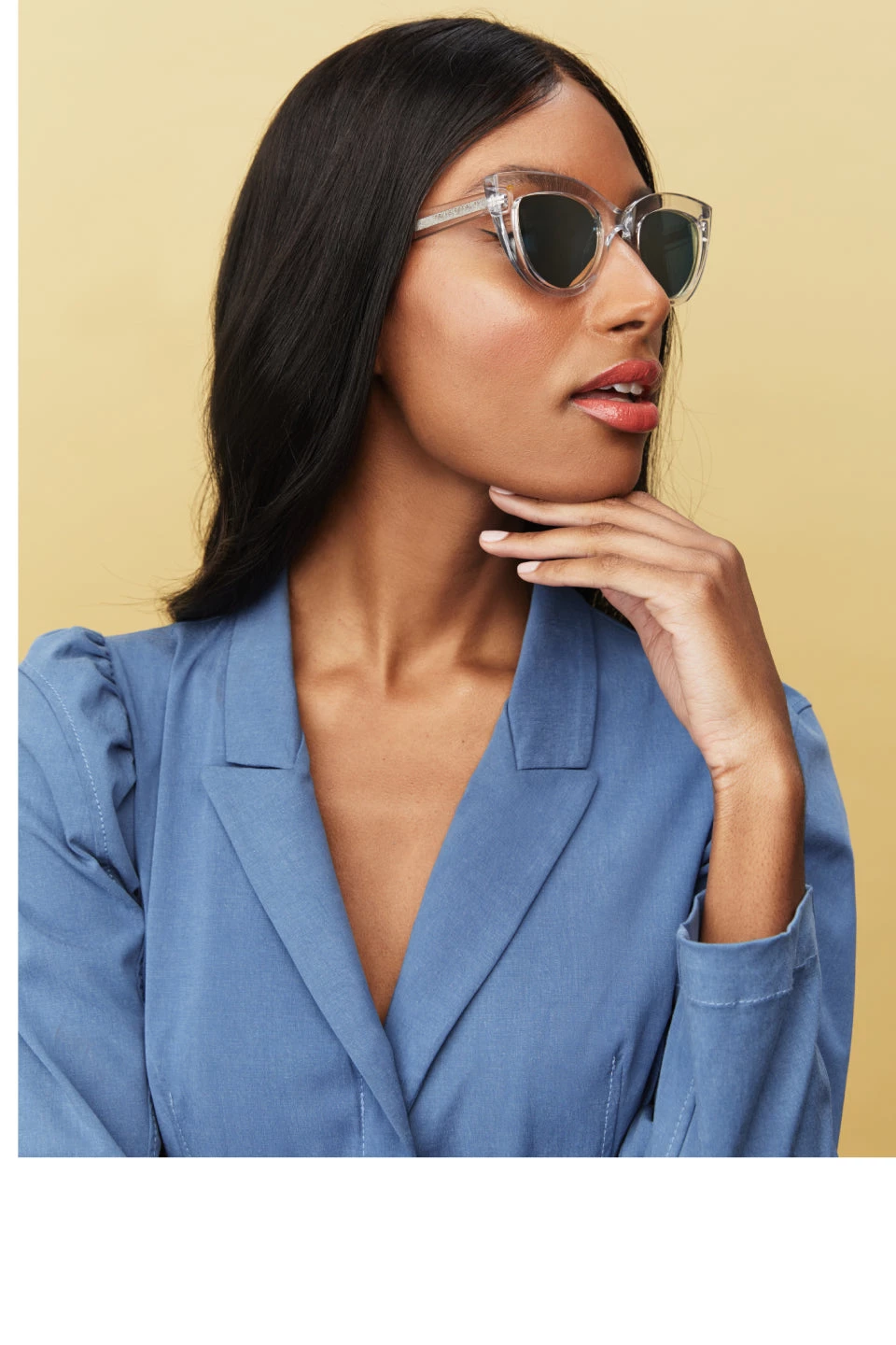 Prive Revaux Double Take Cat Eye Crystal Sunglasses