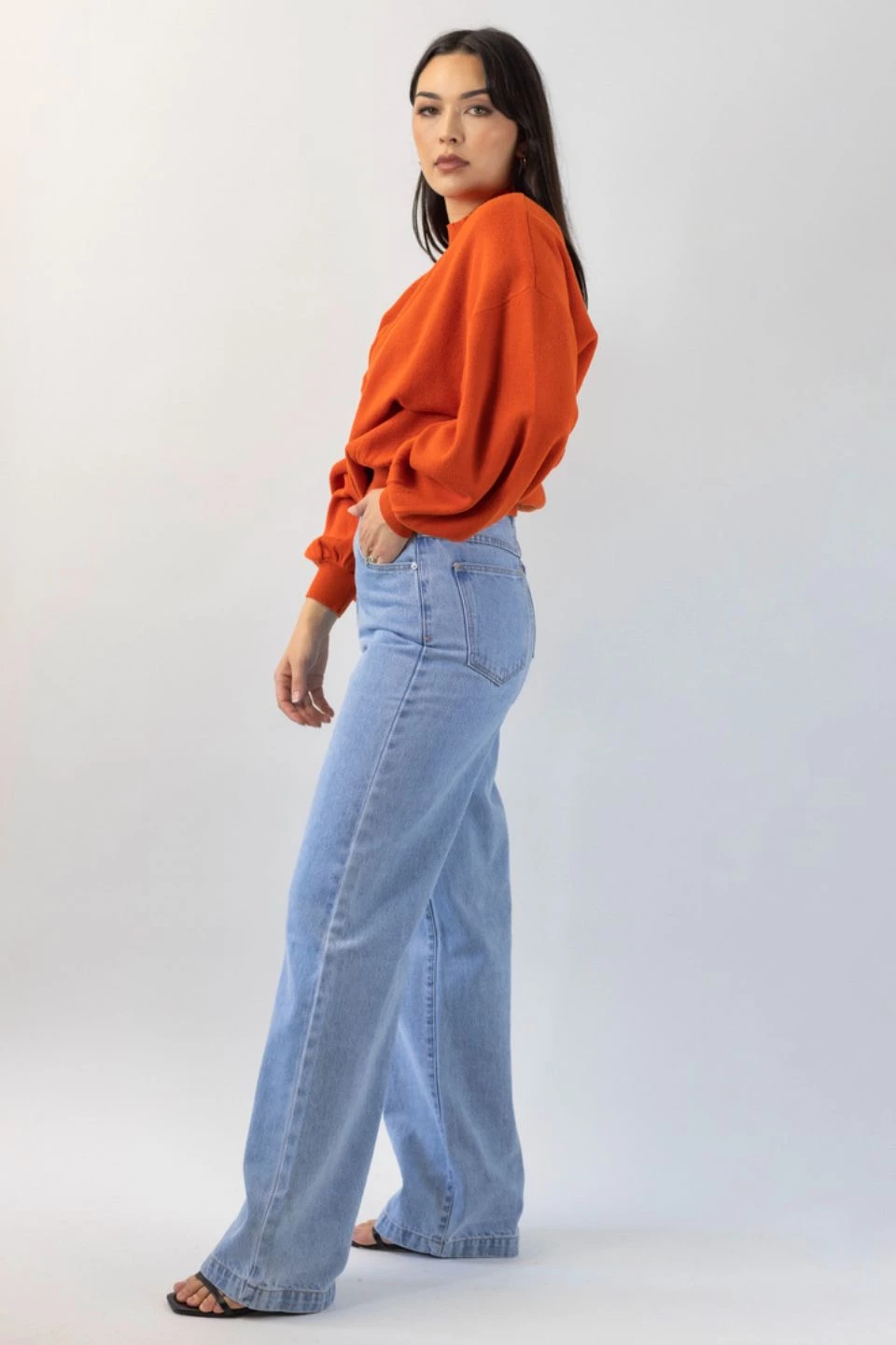 Abrand Jeans New In A 94 High Wide Walk Away Light Blue Denim Jean