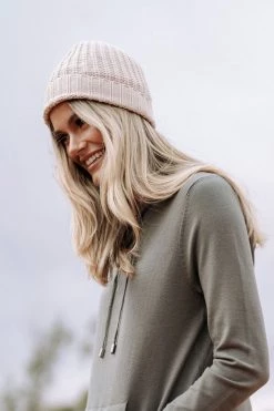 Humidity Lifestyle New In Keely Stone Rib Beanie