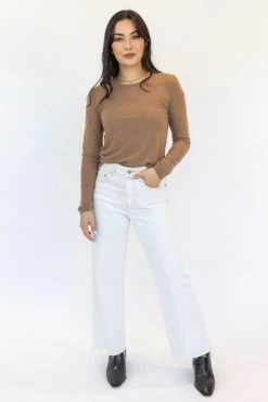 Ivy + Jack Faith Biscuit Mesh Crew Top New In