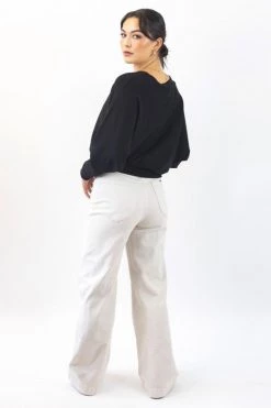 Among The Brave Knitwear Serene Black Soft Fine Gauge Bat Wing Knit