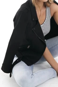 Betty Basics Jackets & Coats Esther Black Biker Jacket