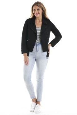 Betty Basics Jackets & Coats Esther Black Biker Jacket