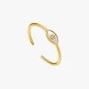 Ania Haie Wild Soul Evil Eye Adjustable Gold Ring Jewellery