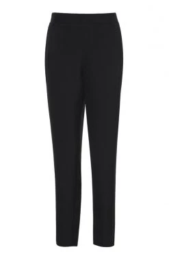 Among The Brave All Day Black Pleat Front Drapey Stretch Back Tapered Pant