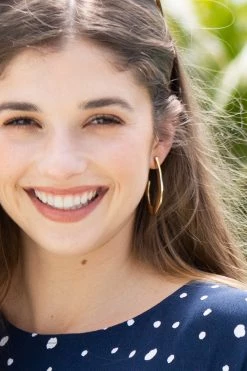 Flo Gives Back 15% To Women In Need Gold Hooked Earrings