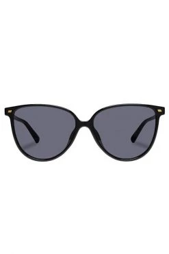 Le Specs Eternally Thin Frame Black Smoke Lens Sunglasses Eyewear