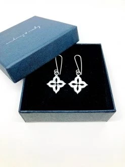 Audrey Loves Ruby Moroccan Flower Earrings