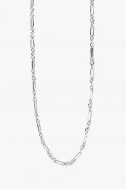 Flo Gives Back 15% To Women In Need Circle And Oval Necklace Rhodium