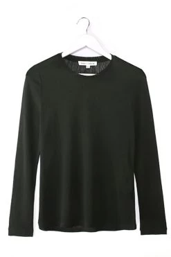 Ivy + Jack Faith Black Mesh LS Crew Top