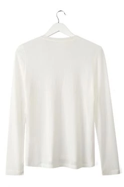 Ivy + Jack Faith Ivory Mesh LS Crew Top
