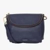 SABEN Bags Support Local Fifi Navy Leather Shoulder Bag